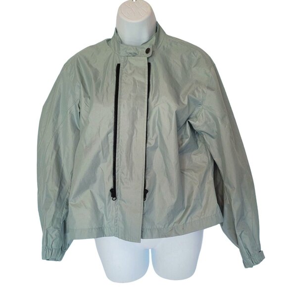 Joe Rocket Motorcycle Jacket Womens L Green Full Zip Coat Soft Shell Zippers Pol - Picture 1 of 8
